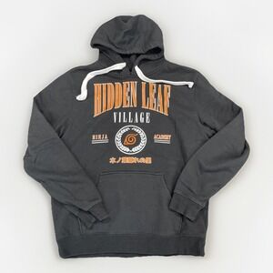 Box Lunch‎ Naruto Hoodie Mens M Black Hidden Leaf Anime Shippuden Ninja Academy
